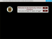 Tablet Screenshot of kentuckyartisandistillery.com